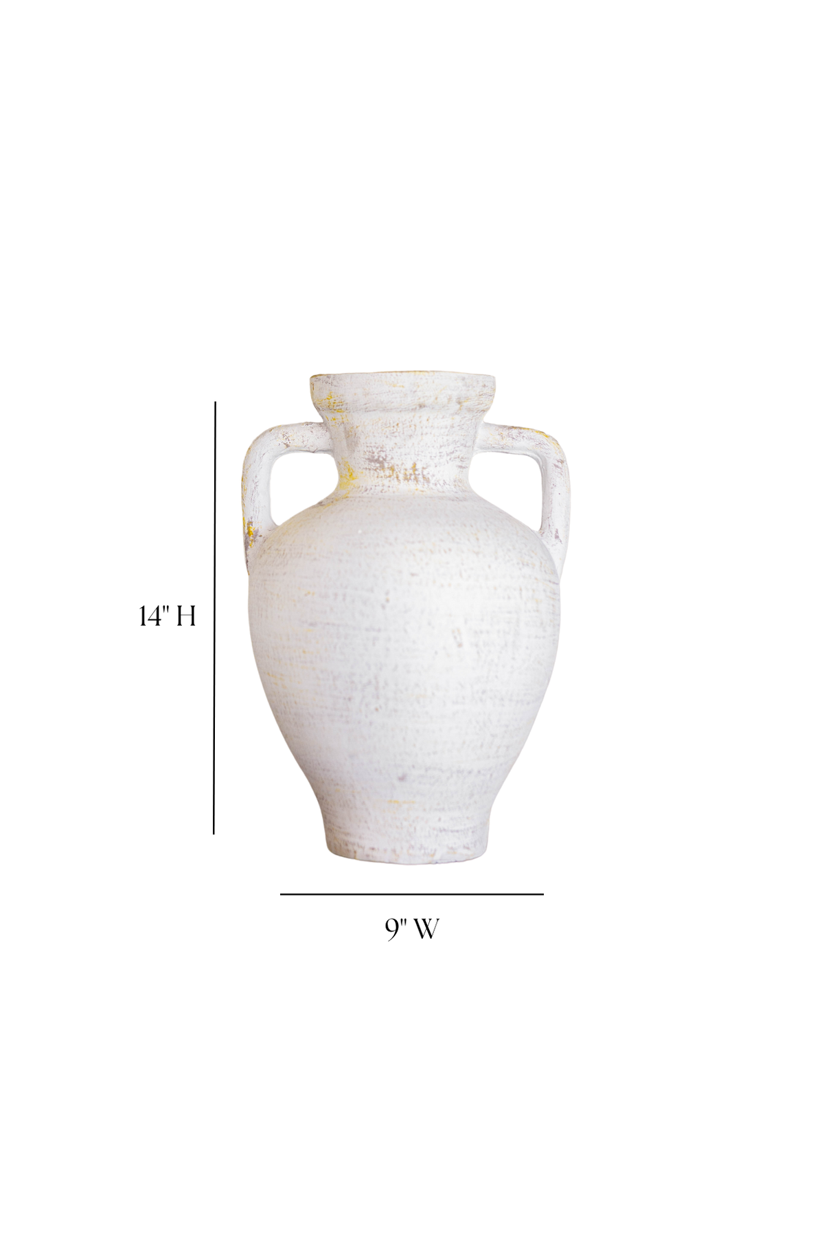 Lesbos White Urn Vase: Large