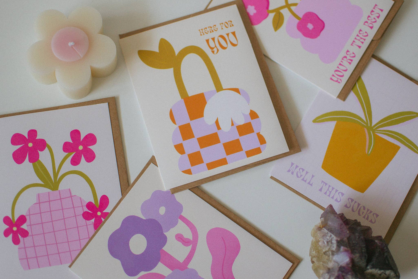 Pink You’re the Best Greeting Card