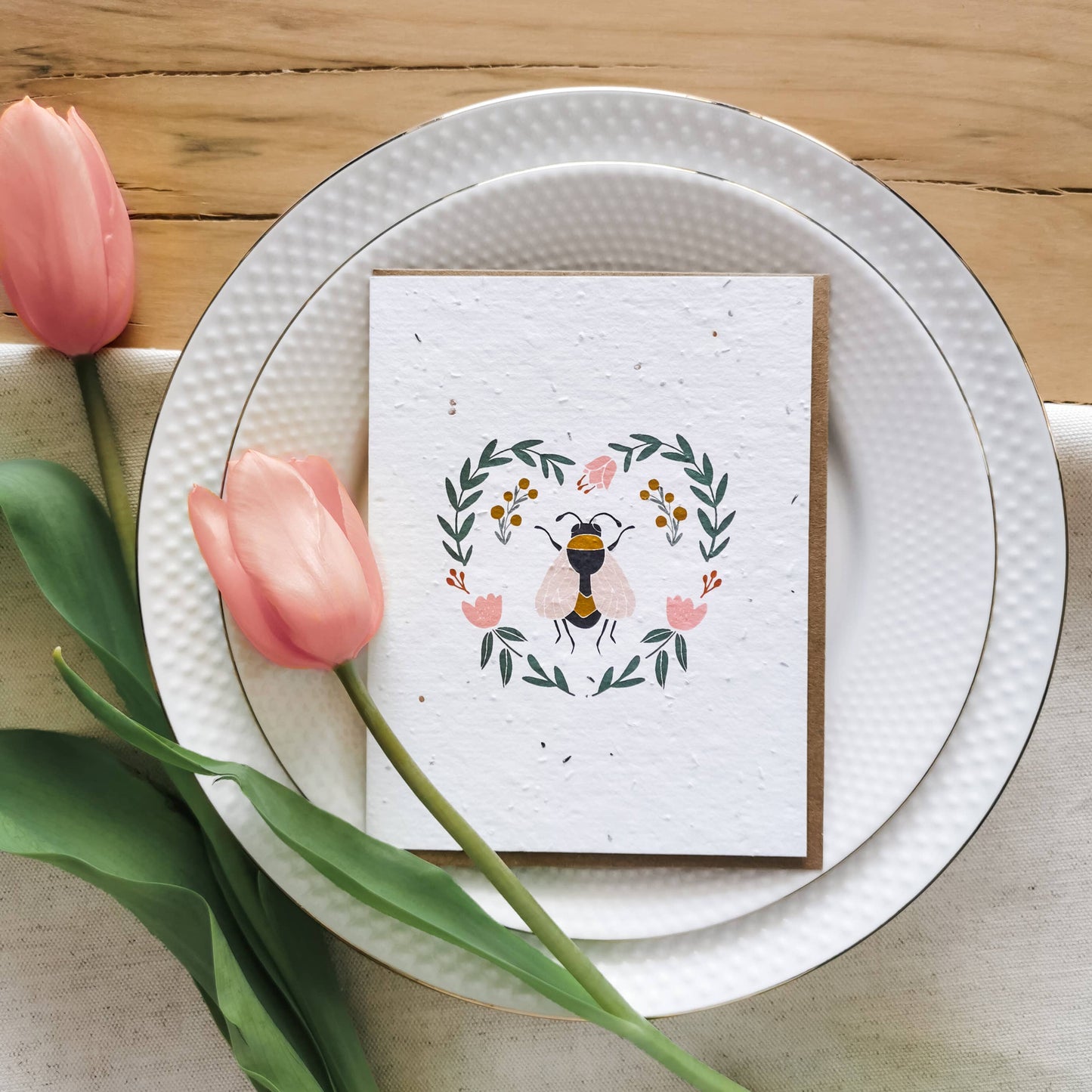Plantable flower seed card - Bee