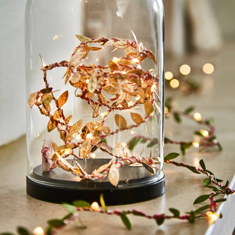 Gold Leaf Fairy Light String: USB