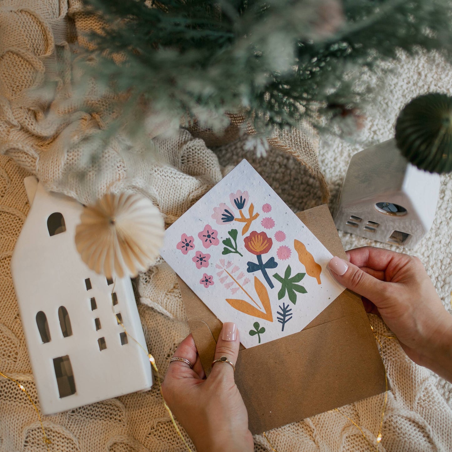 Flower seed card