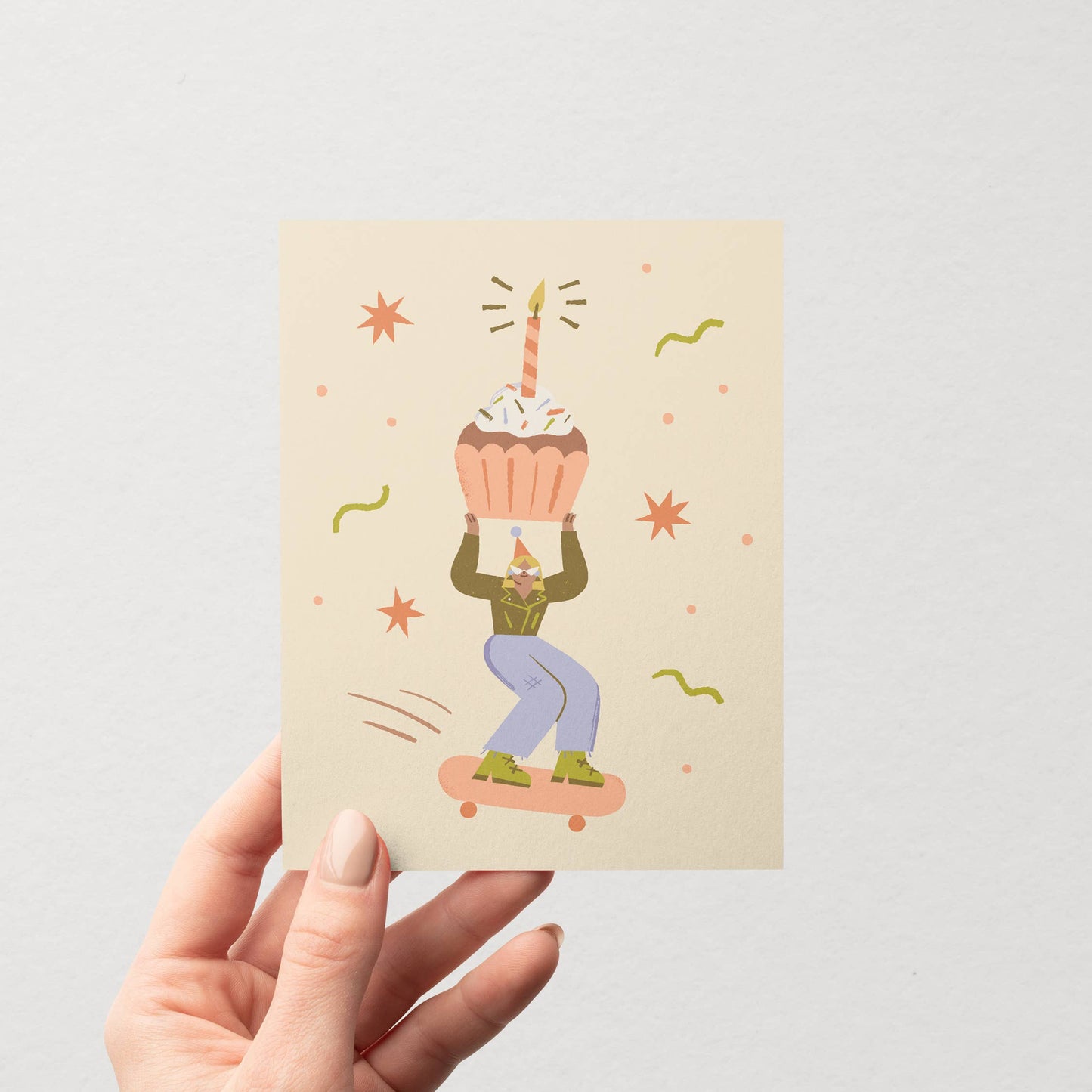 Cupcake on Wheels Birthday Card