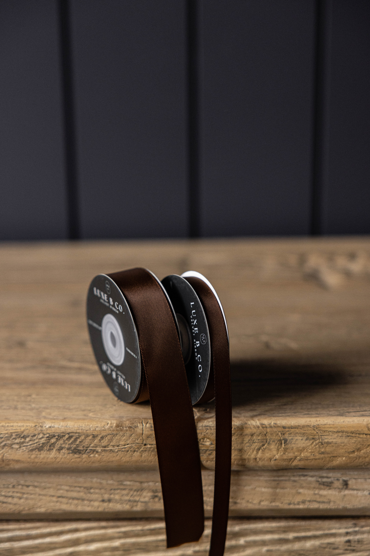 Brown Satin Ribbon: Medium