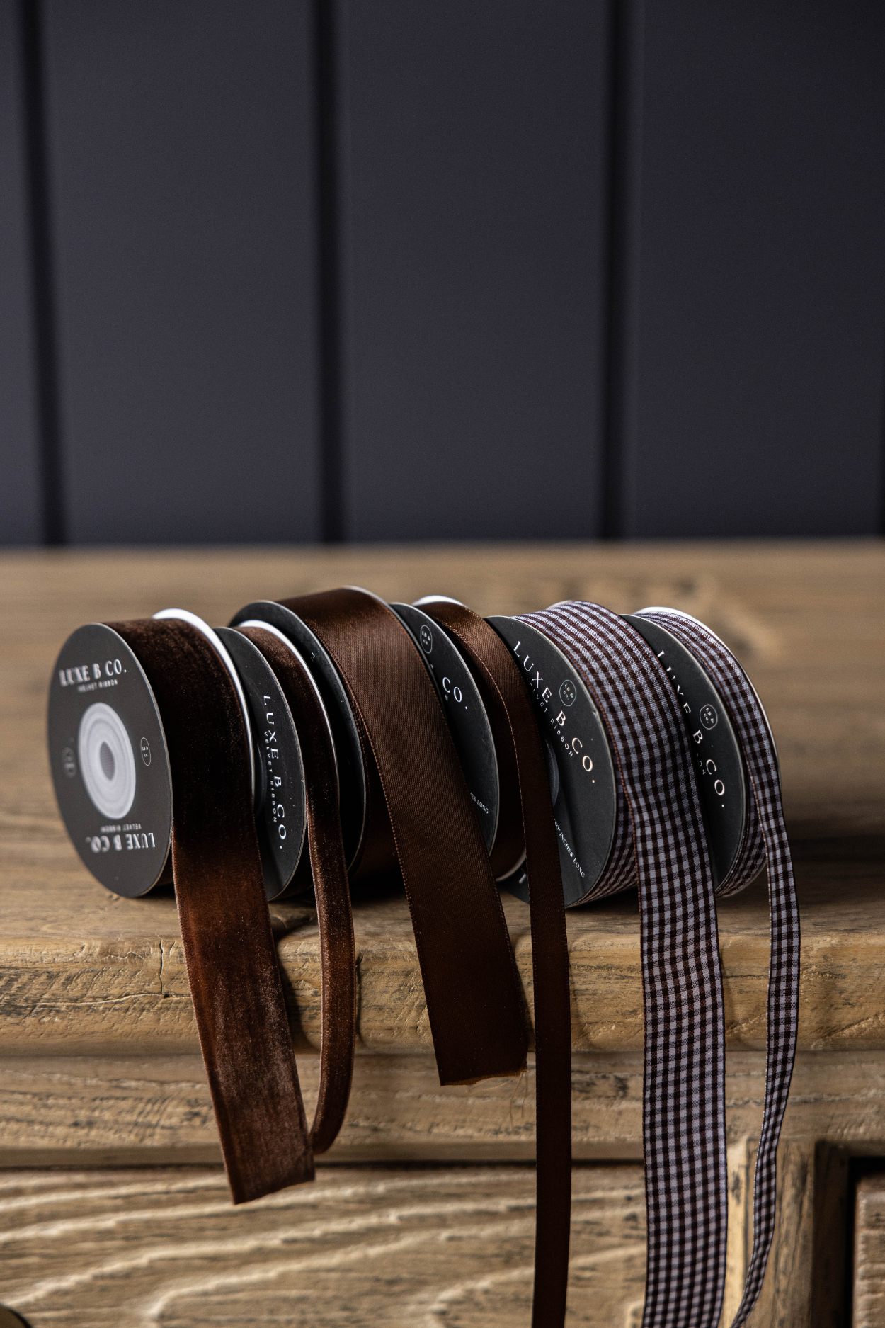 Brown Satin Ribbon: Medium