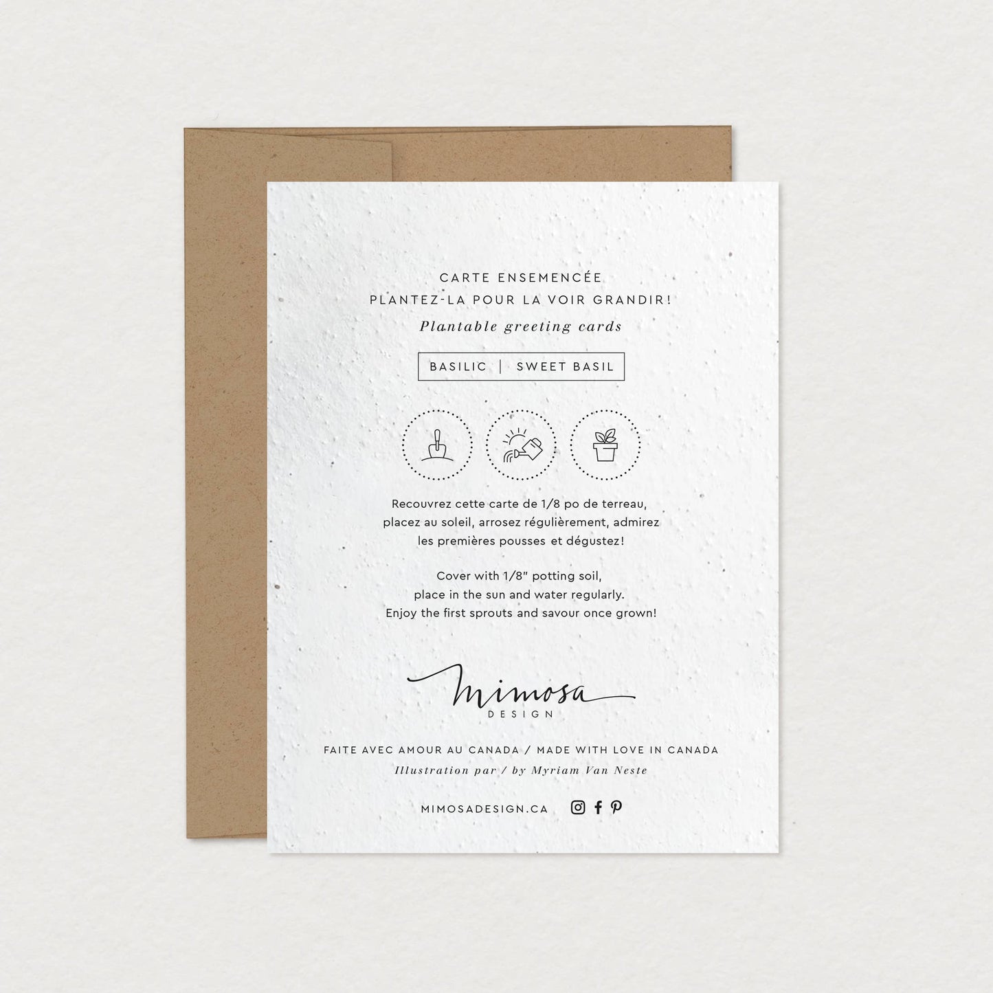 Flower seed card