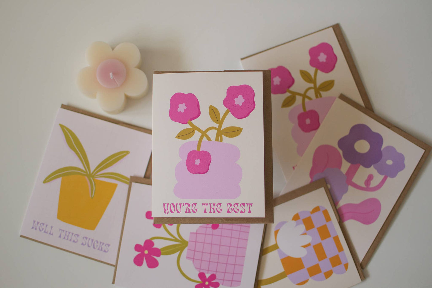 Pink You’re the Best Greeting Card