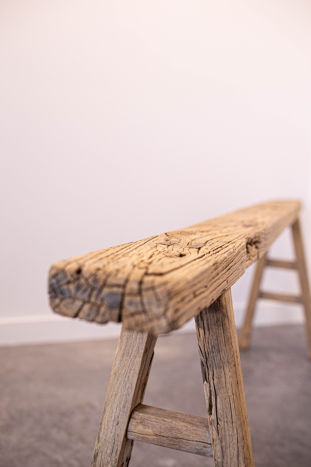 Skinny Vintage Wooden Stool