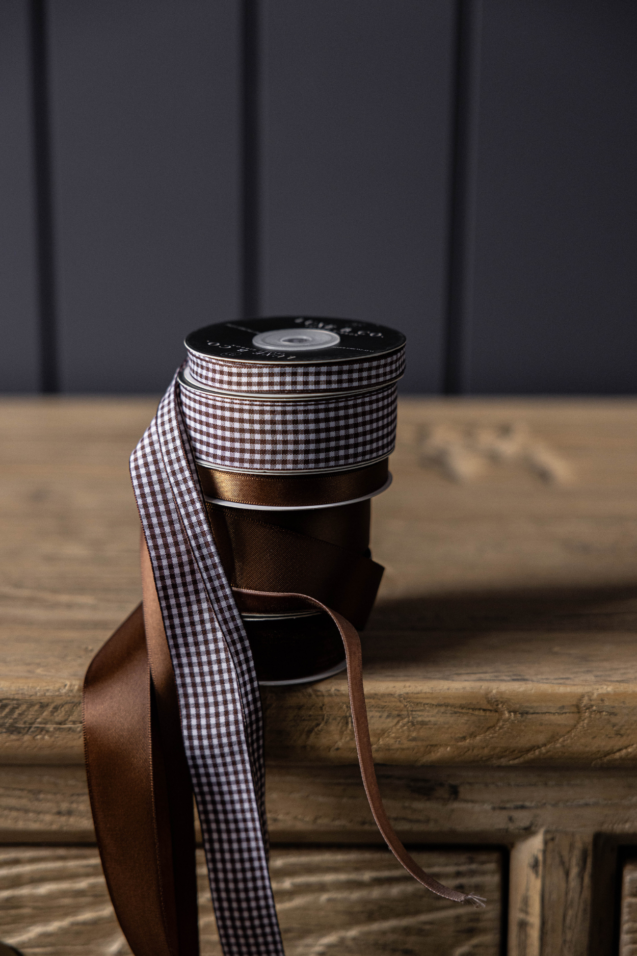 Brown Satin Ribbon: Medium