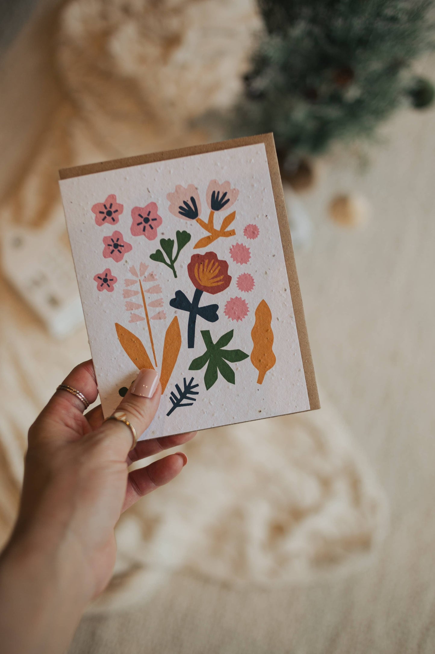 Flower seed card