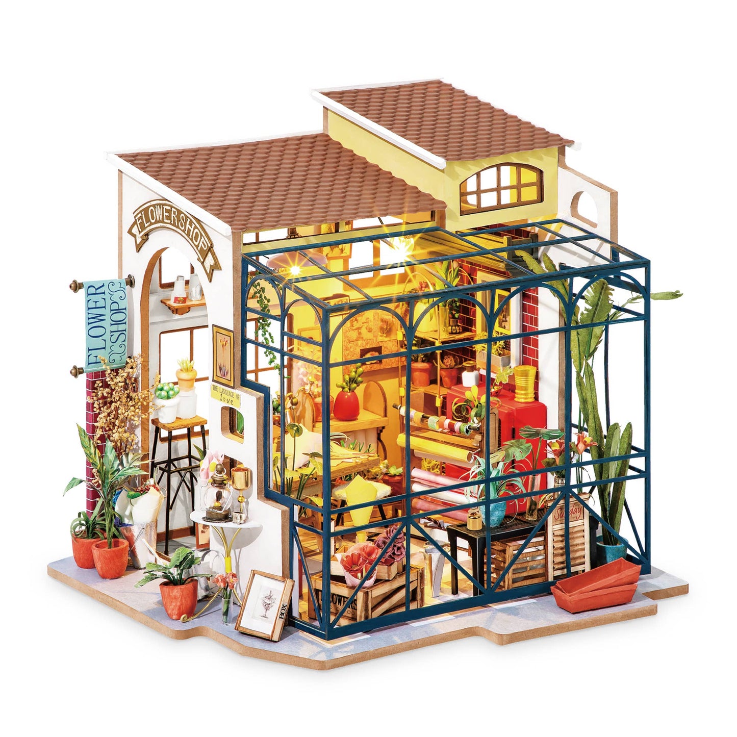 DIY Miniature House Kit: Emily's Flower Shop