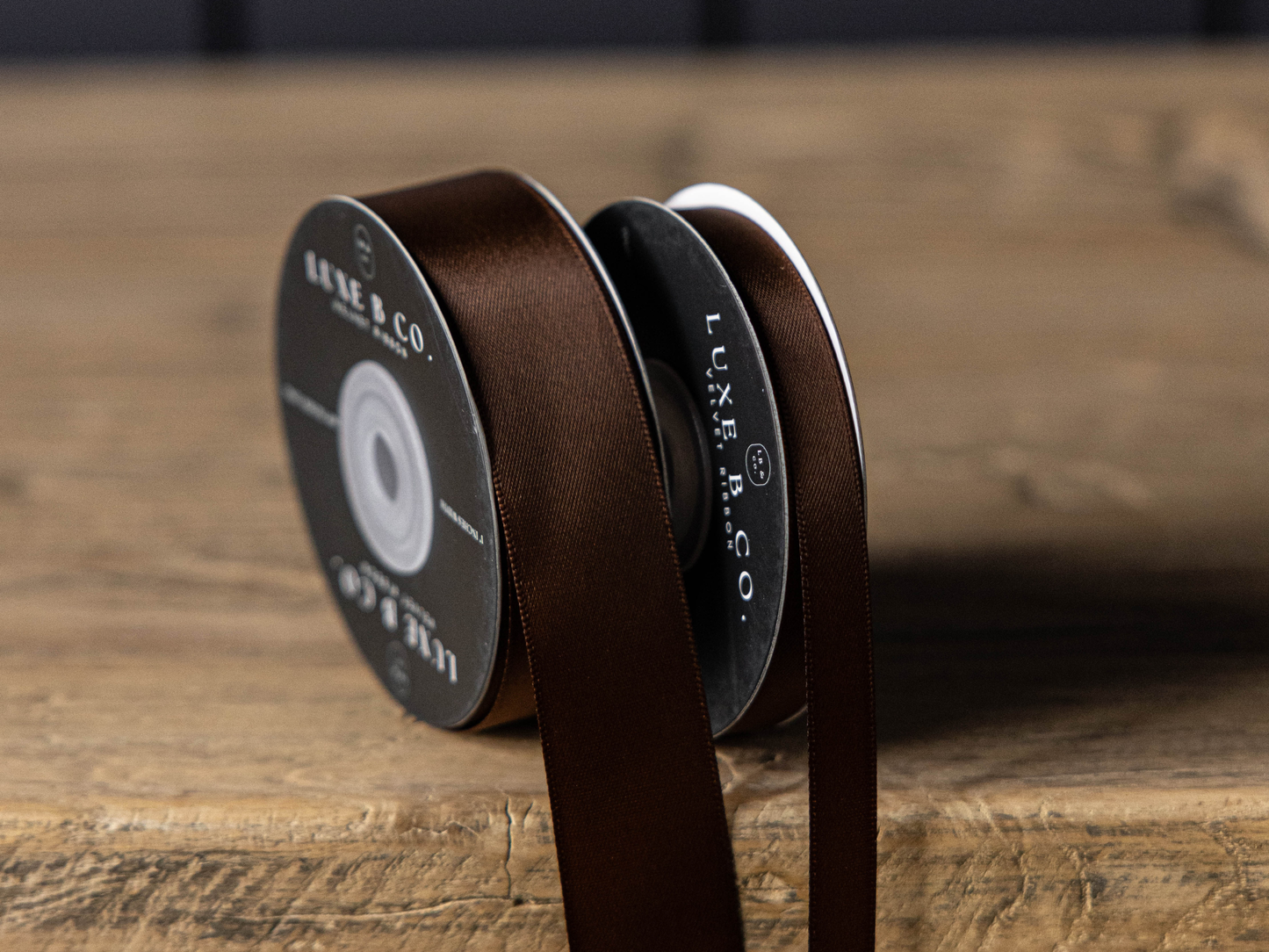 Brown Satin Ribbon: Medium