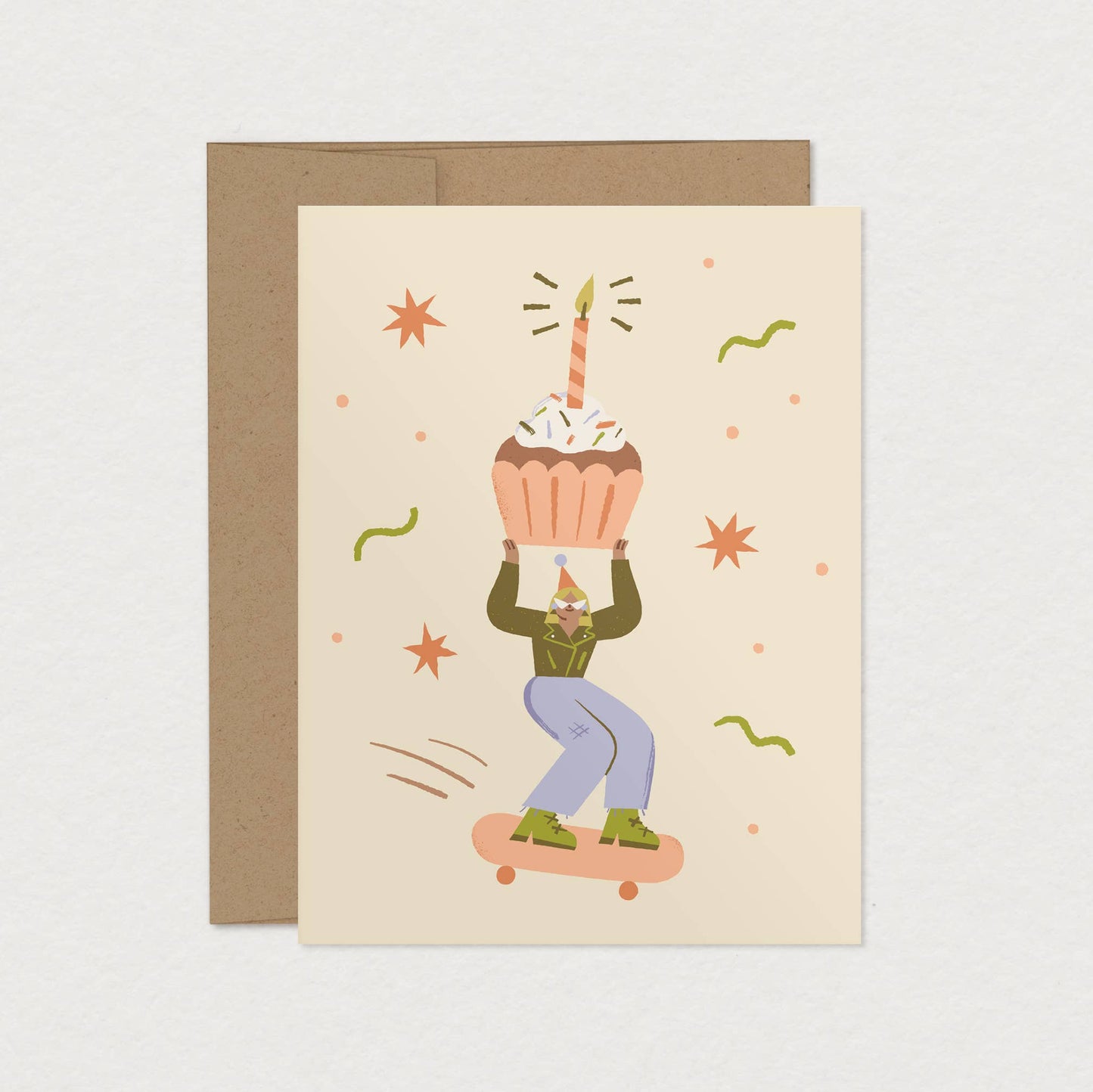 Cupcake on Wheels Birthday Card