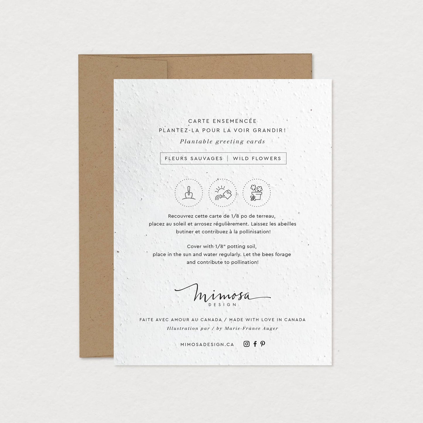 Plantable flower seed card - Bee