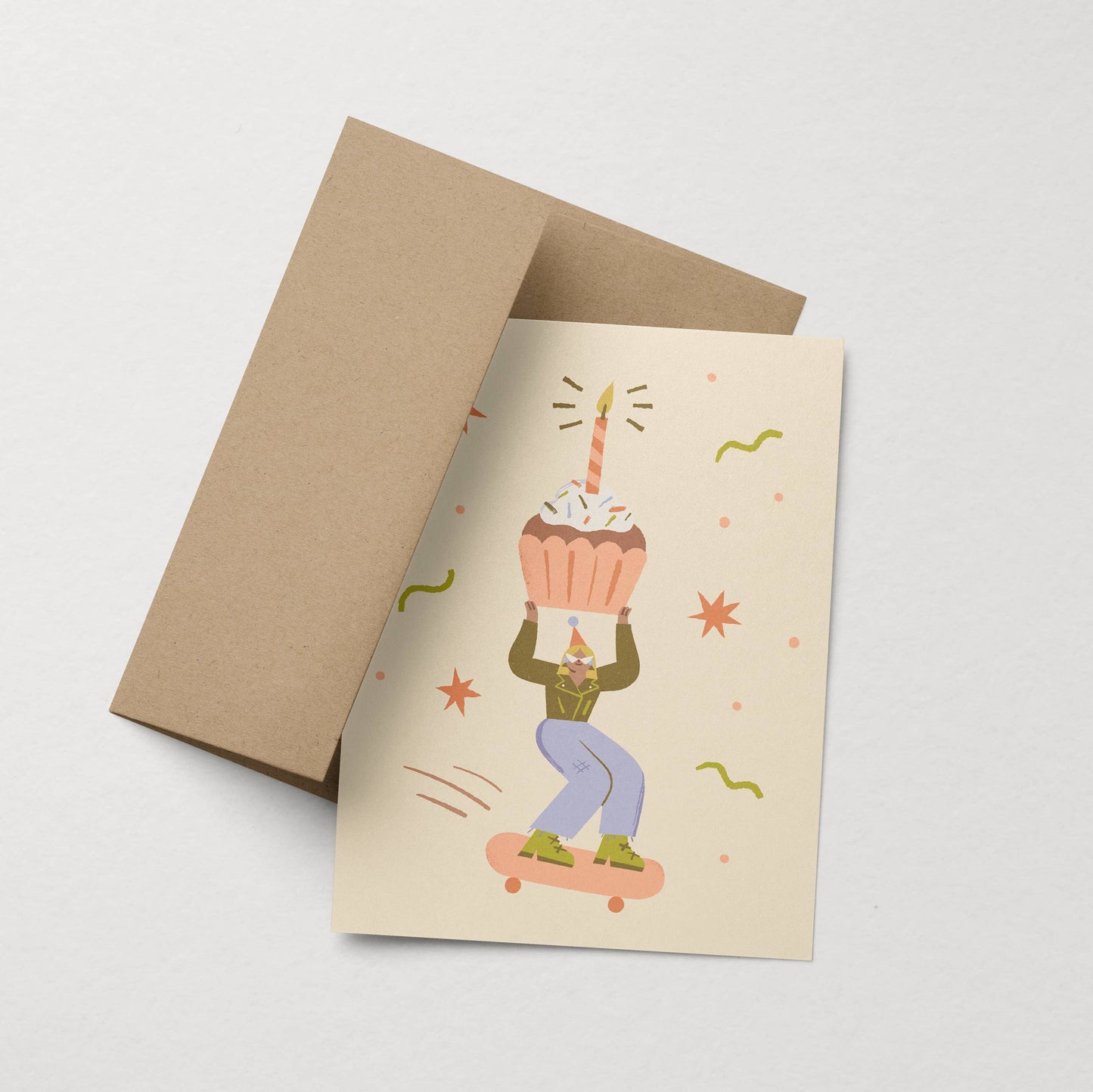 Cupcake on Wheels Birthday Card