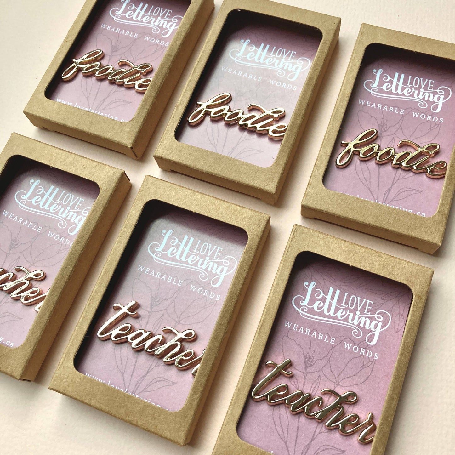 Wearable Words Gold Plated Pin- Foodie