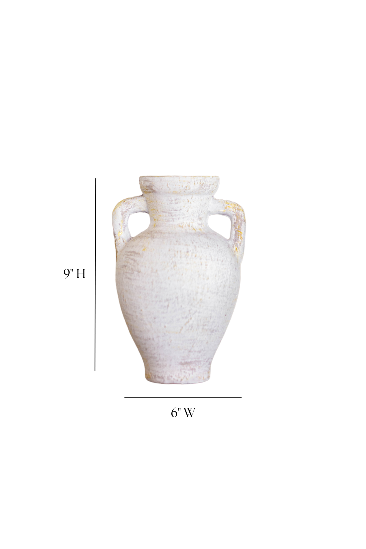 Lesbos White Urn Vase: Small