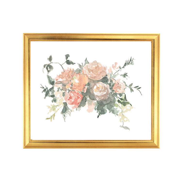 Water Colour Floral Print