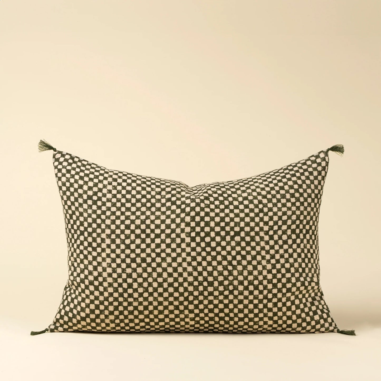 Block Print Linen Pillow