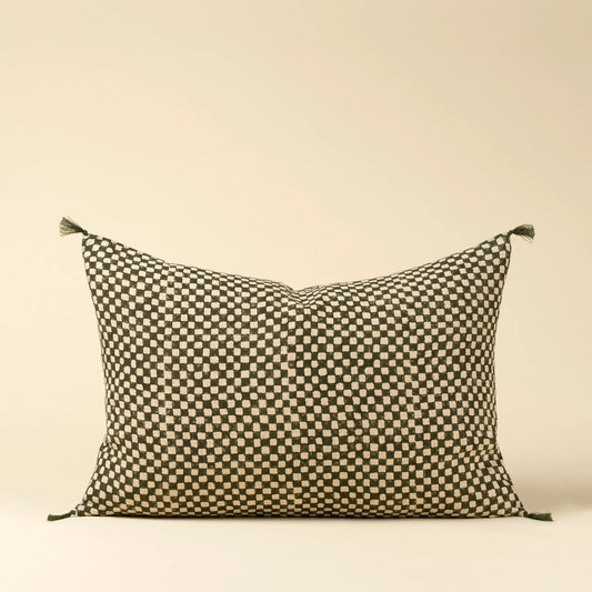 Block Print Linen Pillow