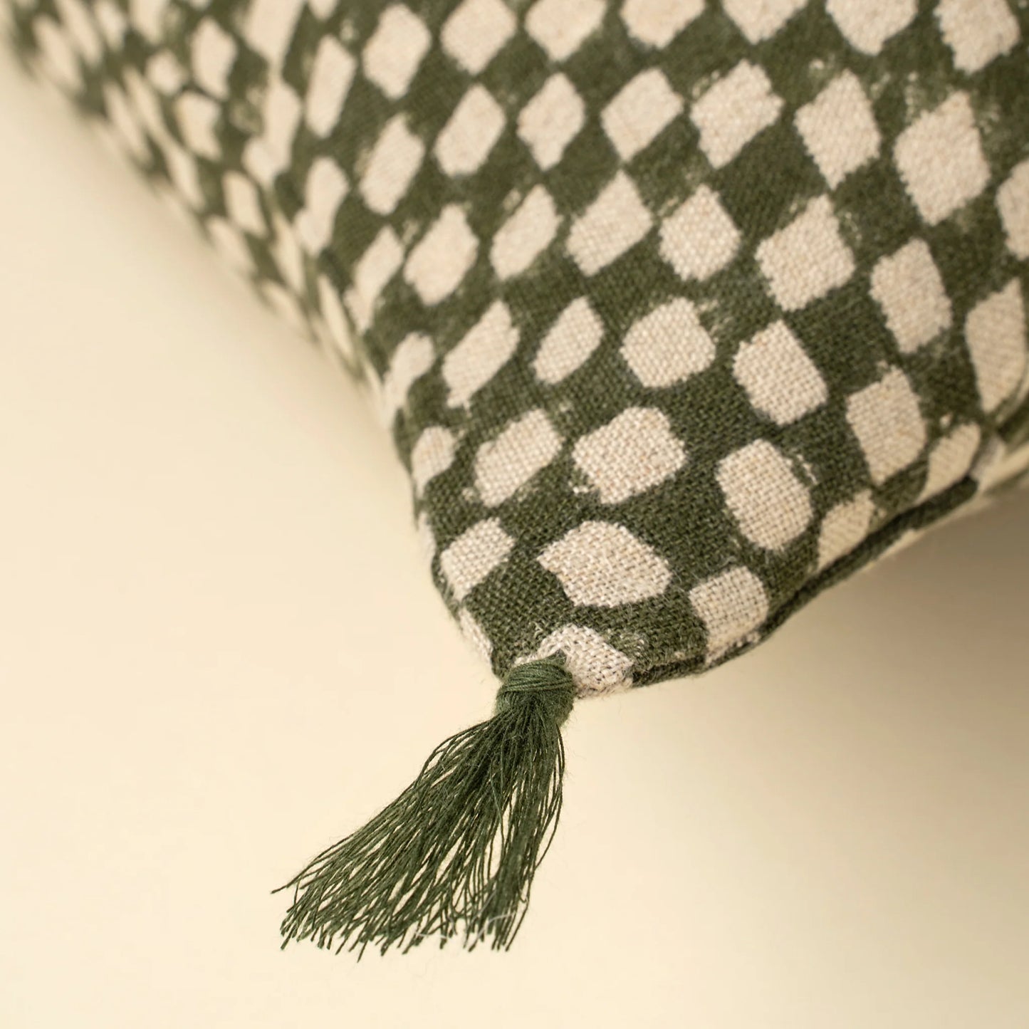 Block Print Linen Pillow