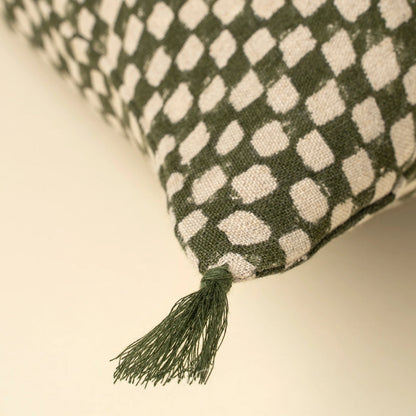 Block Print Linen Pillow