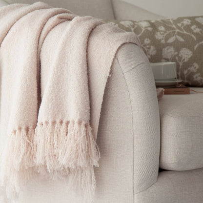 Oden Textured Boucle Throw: Cream / 50" X 60"