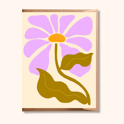 Bold Retro Daisy Greeting Card