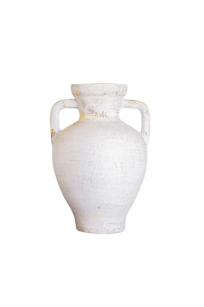 Lesbos White Urn Vase: Large