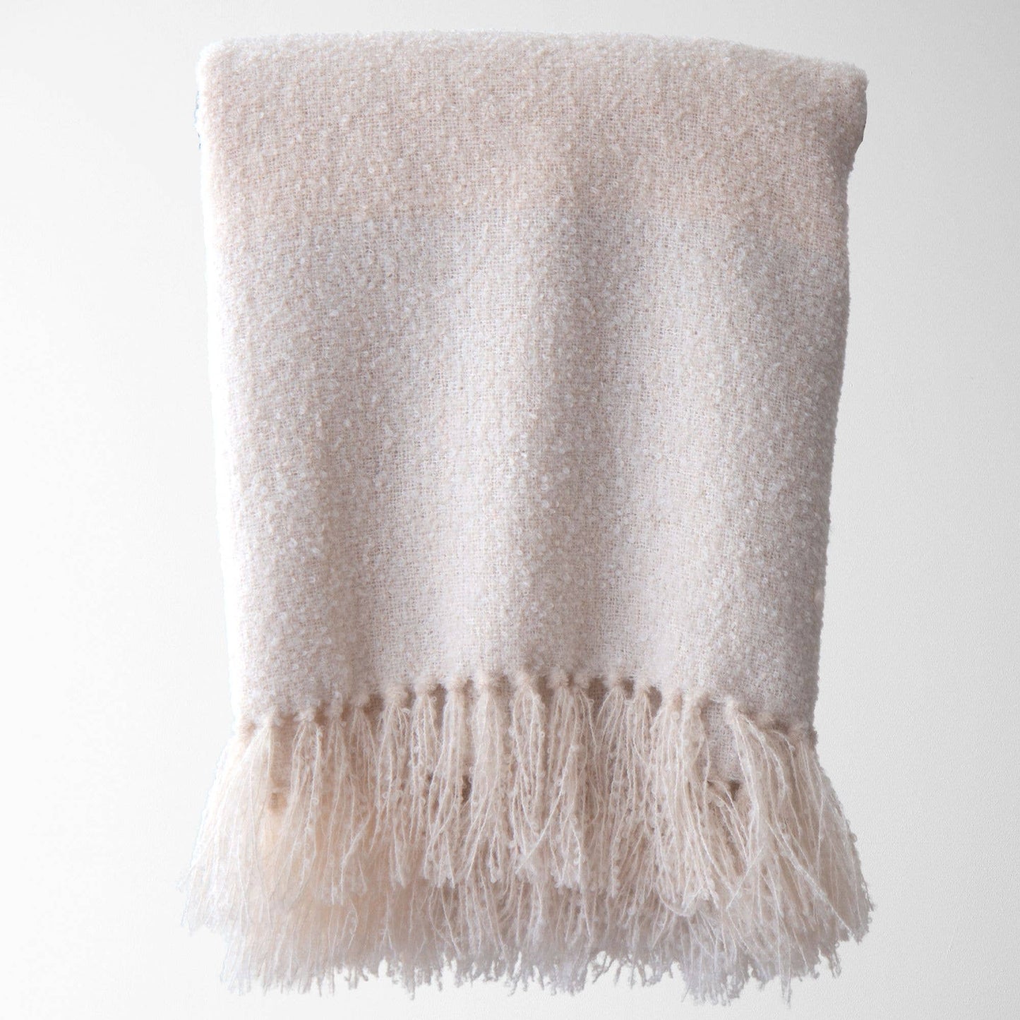 Oden Textured Boucle Throw: Oatmeal / 50" X 60"