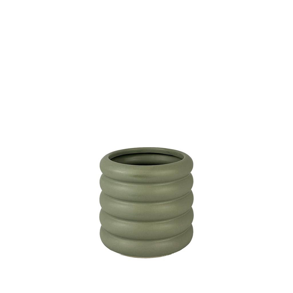 Luna Pot Round Green - 5.75 x 5"