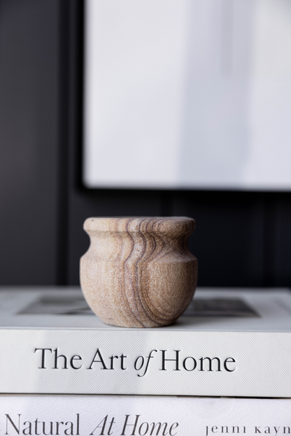 Hand Carved Sandstone Pot