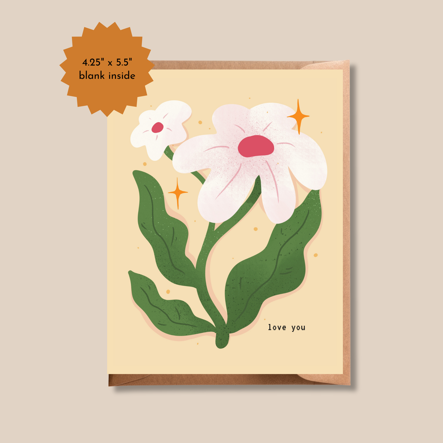 White Daisy Love You Card