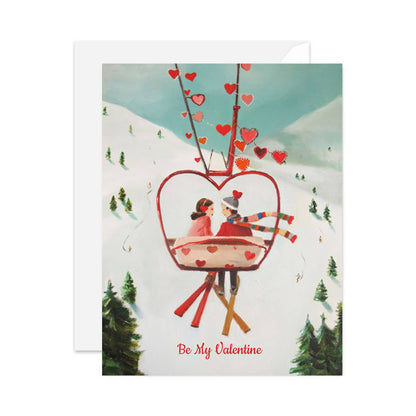 Ski Lovers Valentine's Day Card