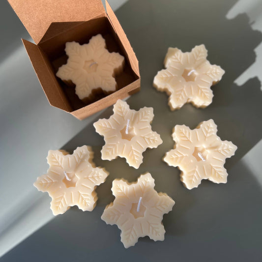 Scented Snowflake Candle Ivory / Clementine & Sage