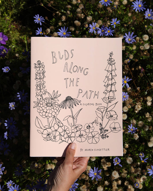 Buds Along the Path Colouring Book