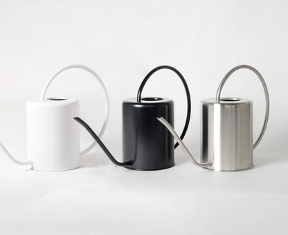 2L Stainless Steel Watering Can: White