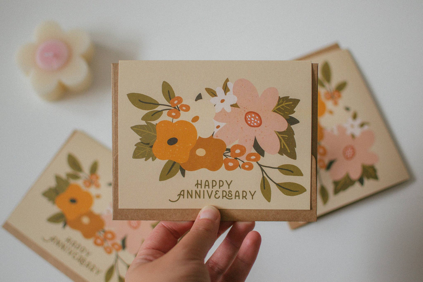 Boho Happy Anniversary Card