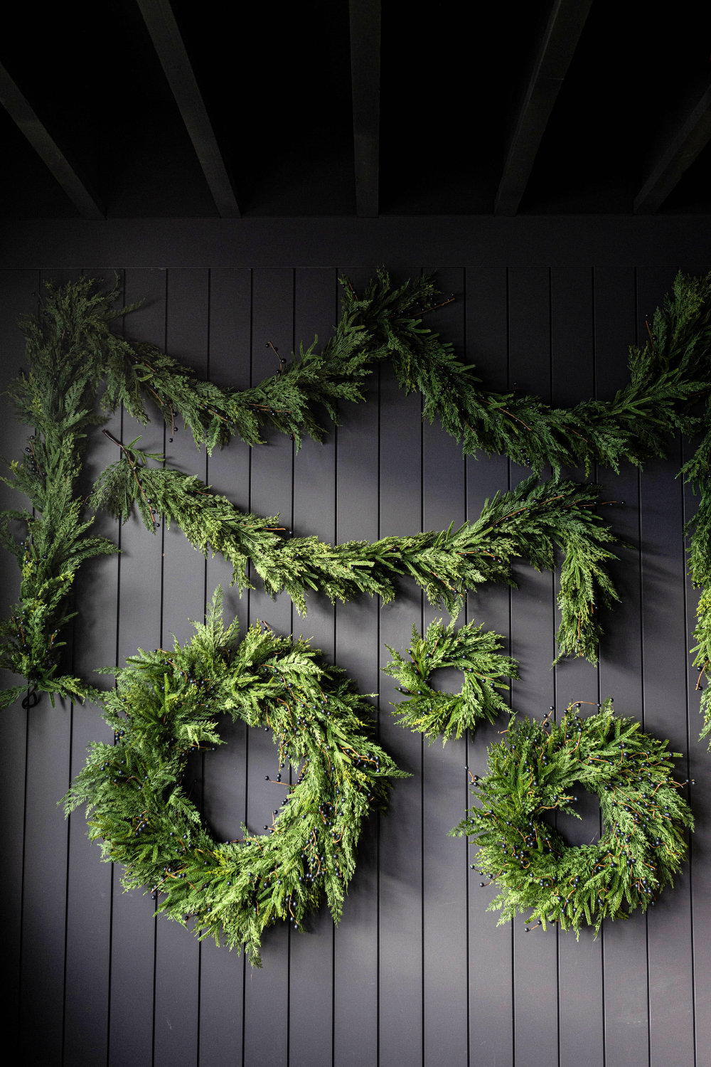 24" Berry Norfolk Cypress Real Touch Wreath