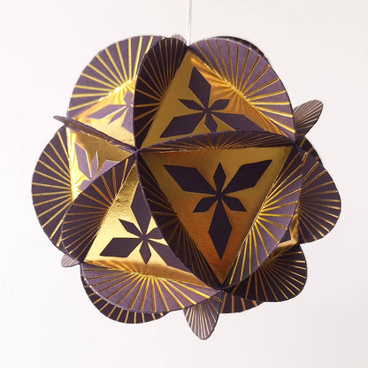 Globe Ornament Kit - Prism 20 sided - Gold/Purple