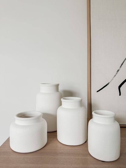 Sana Ceramic Textured Vases: Medium