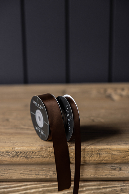 Brown Satin Ribbon: Medium