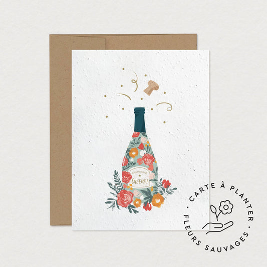 Plantable flower greeting card - Cheers