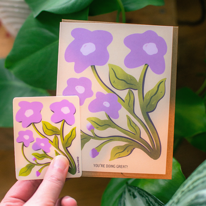 Floral Encouragement Greeting Card