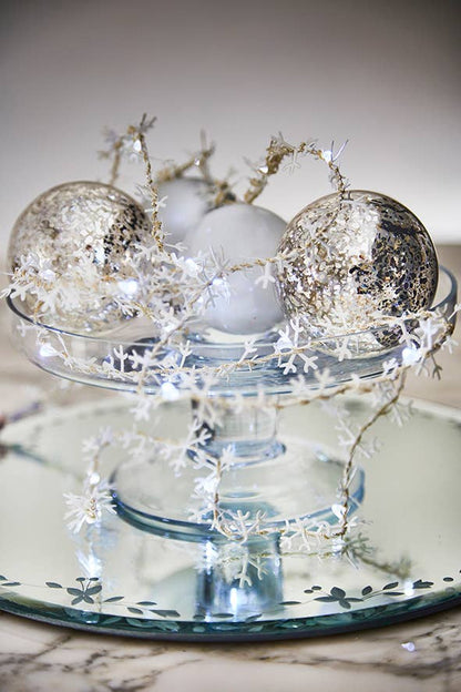 Snowflake Fairy Light String: White