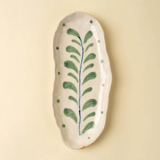 Painted Petals Oval Plate