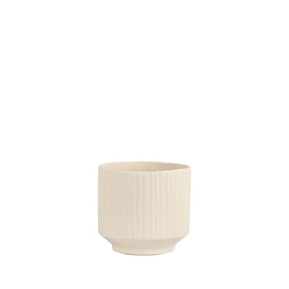 Sybil Pot Round Cream - 6.75 x 6.25"