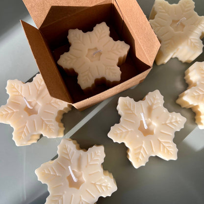 Scented Snowflake Candle Ivory / Clementine & Sage