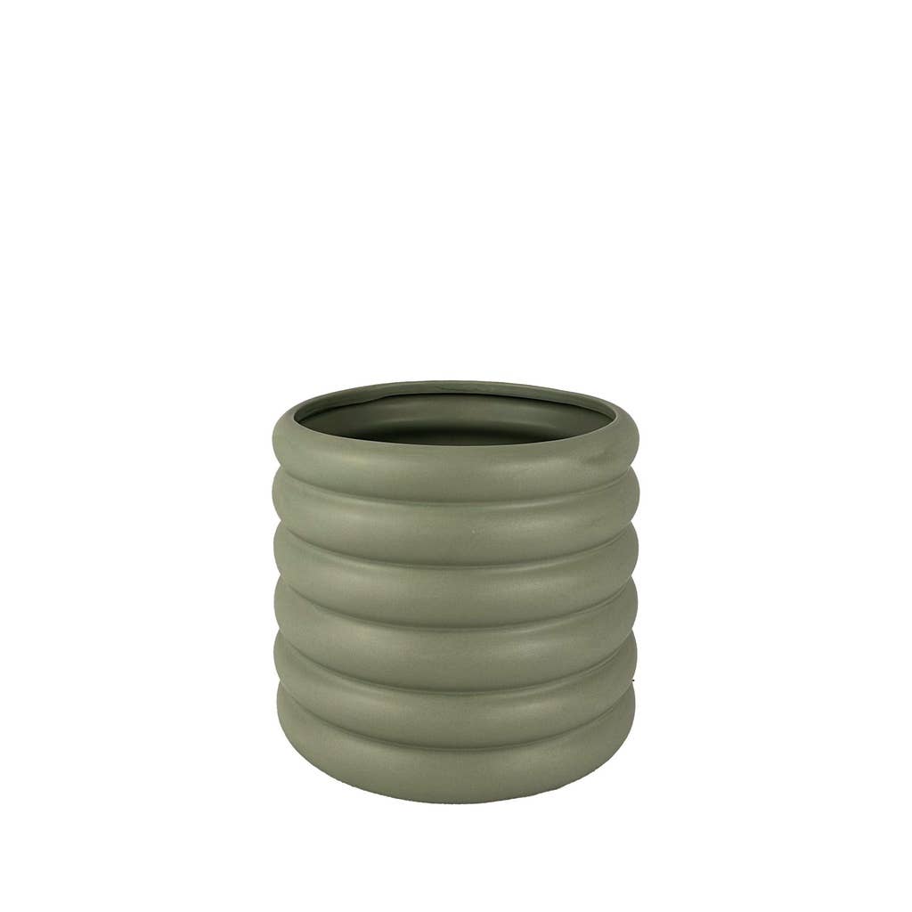 Luna Pot Round Green - 7.75 x 6.25"