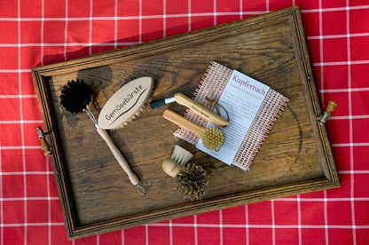 Dish Brush Natural Wood with Horsehair