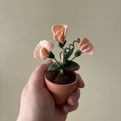 Sweet Pea Felt Flower